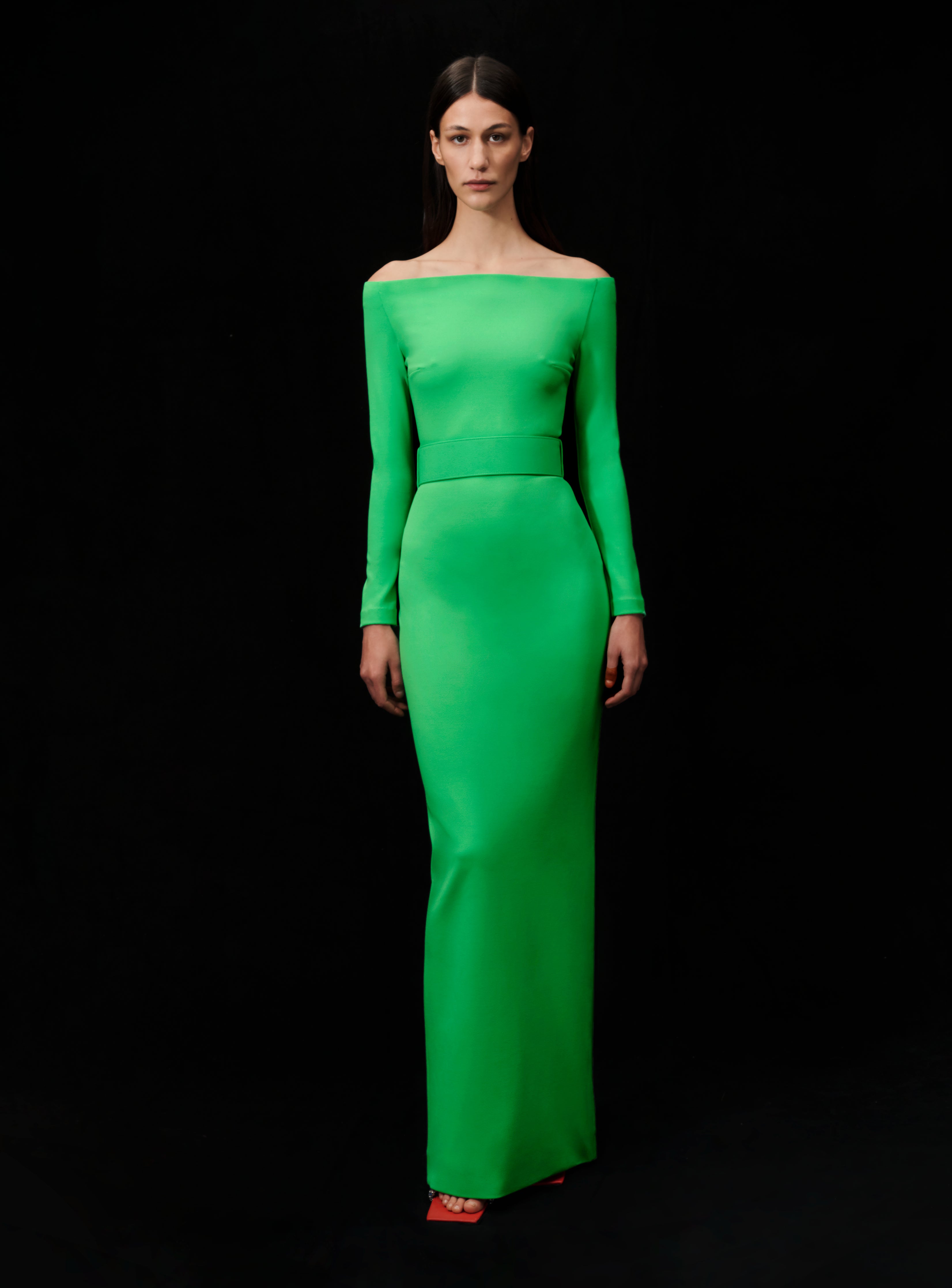 The Sabina Maxi Dress in Bright Green – Solace London US