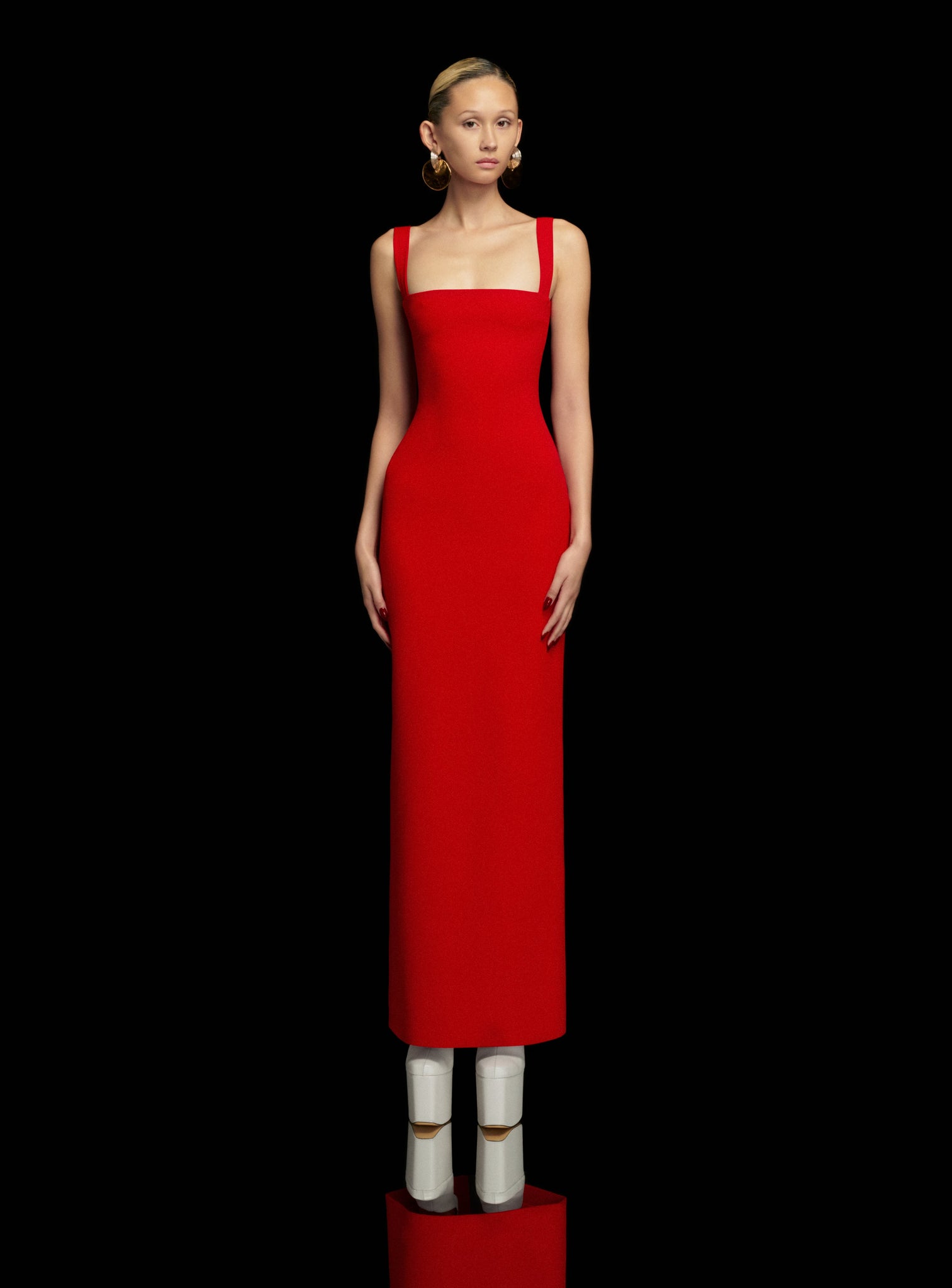 The Joni Maxi Dress in Red