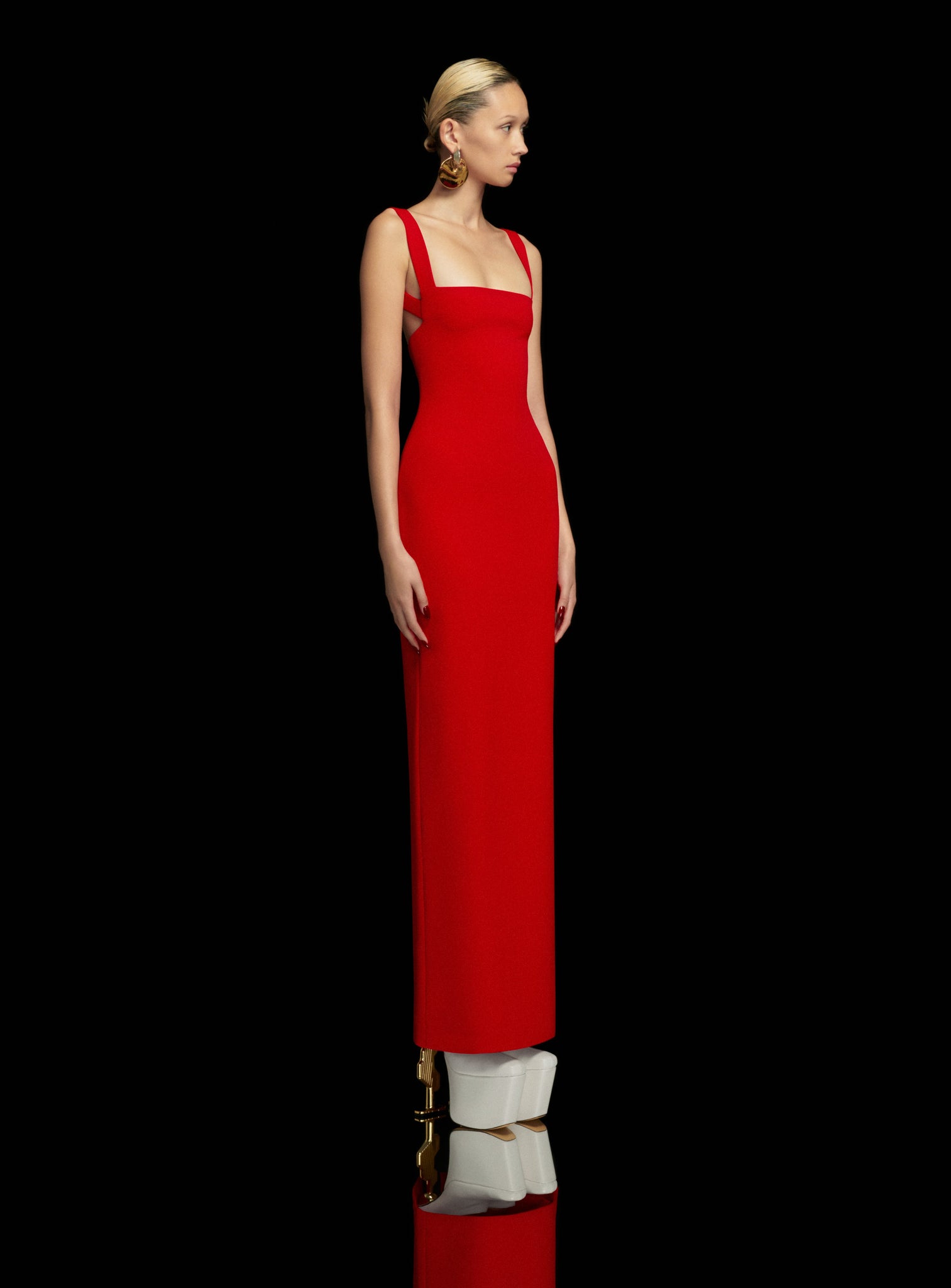 The Joni Maxi Dress in Red