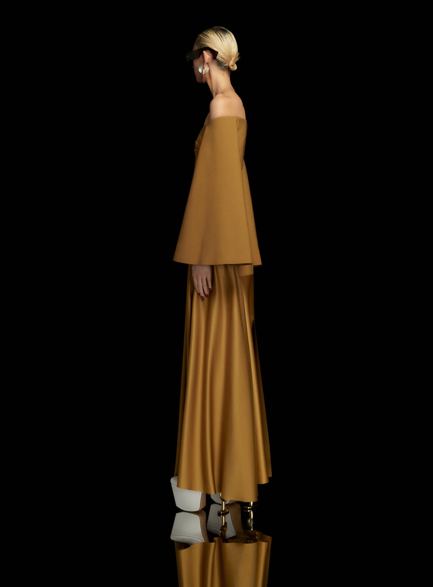 The Rina Maxi Dress in Gold