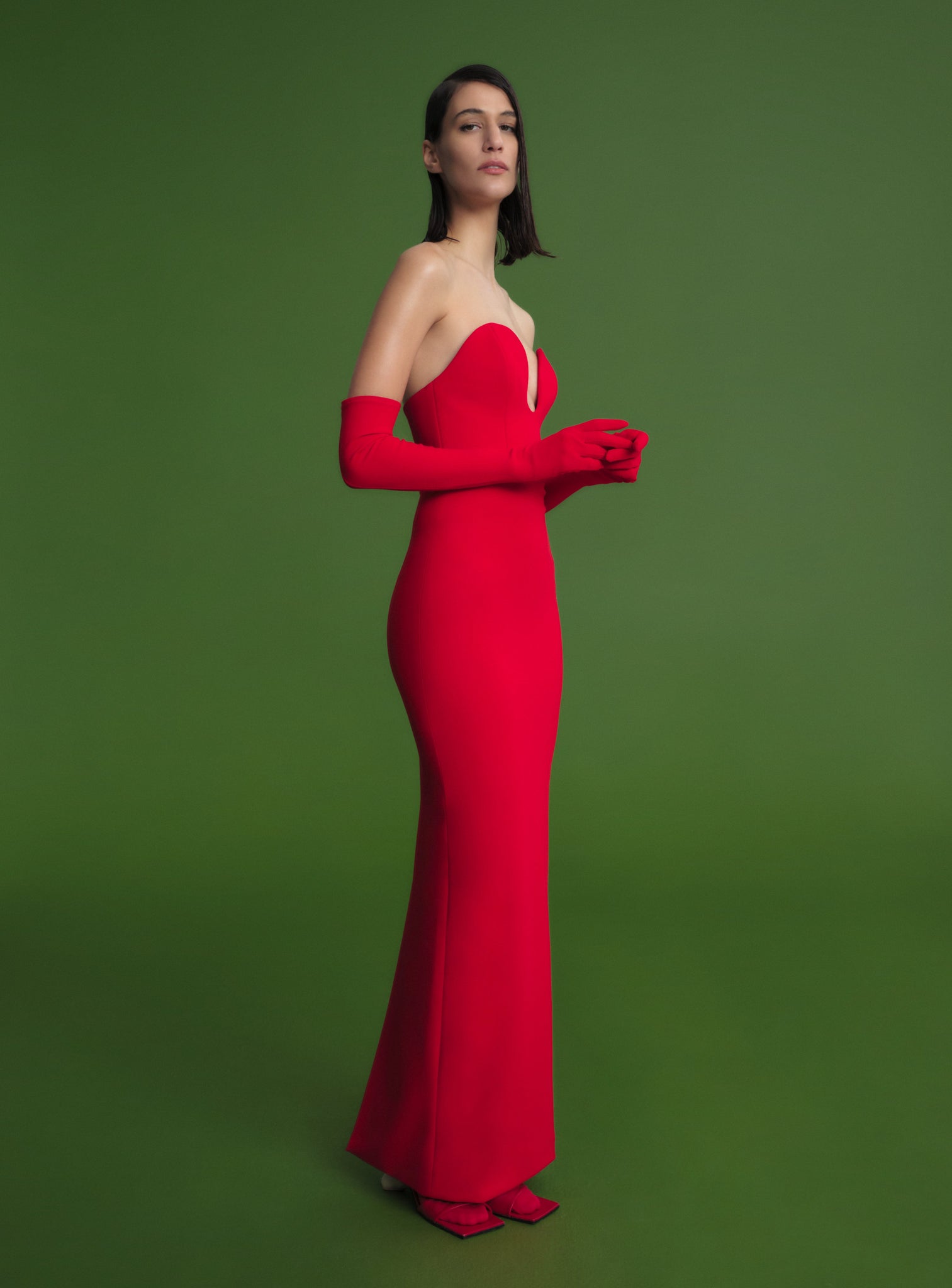 The Audrey Maxi Dress in Red