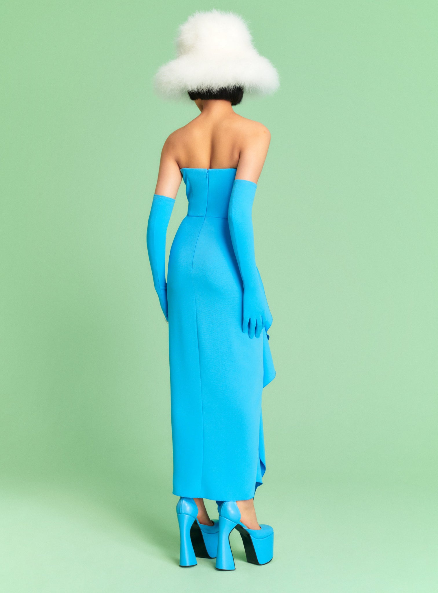 The Thalia Midi Dress in Blue