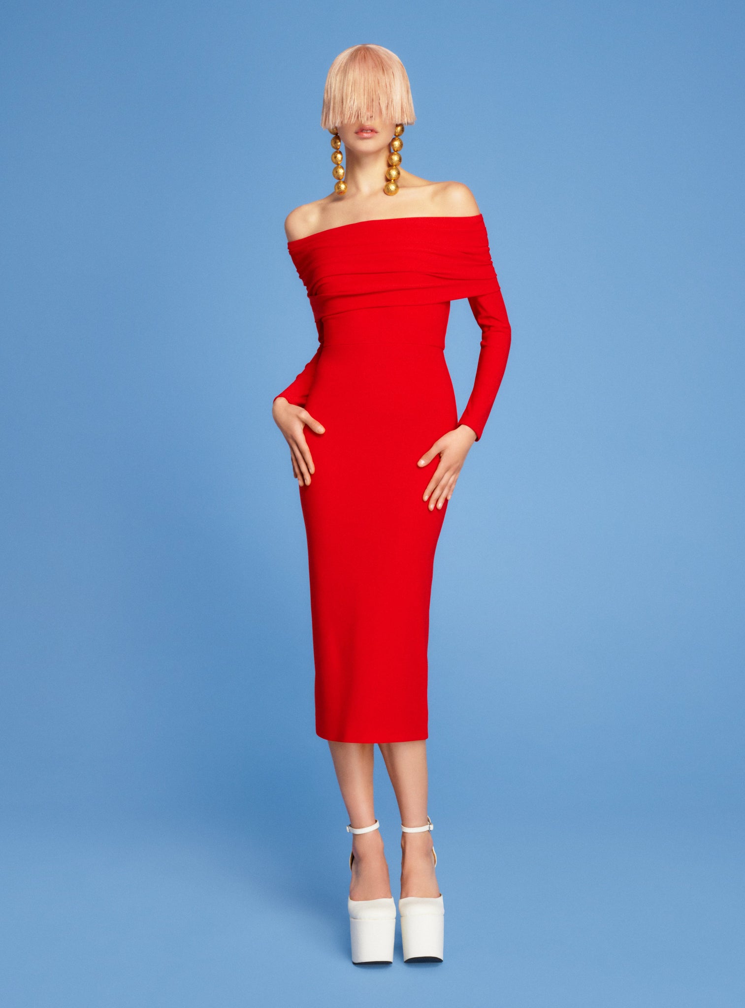 The Willow Midi Dress in Red