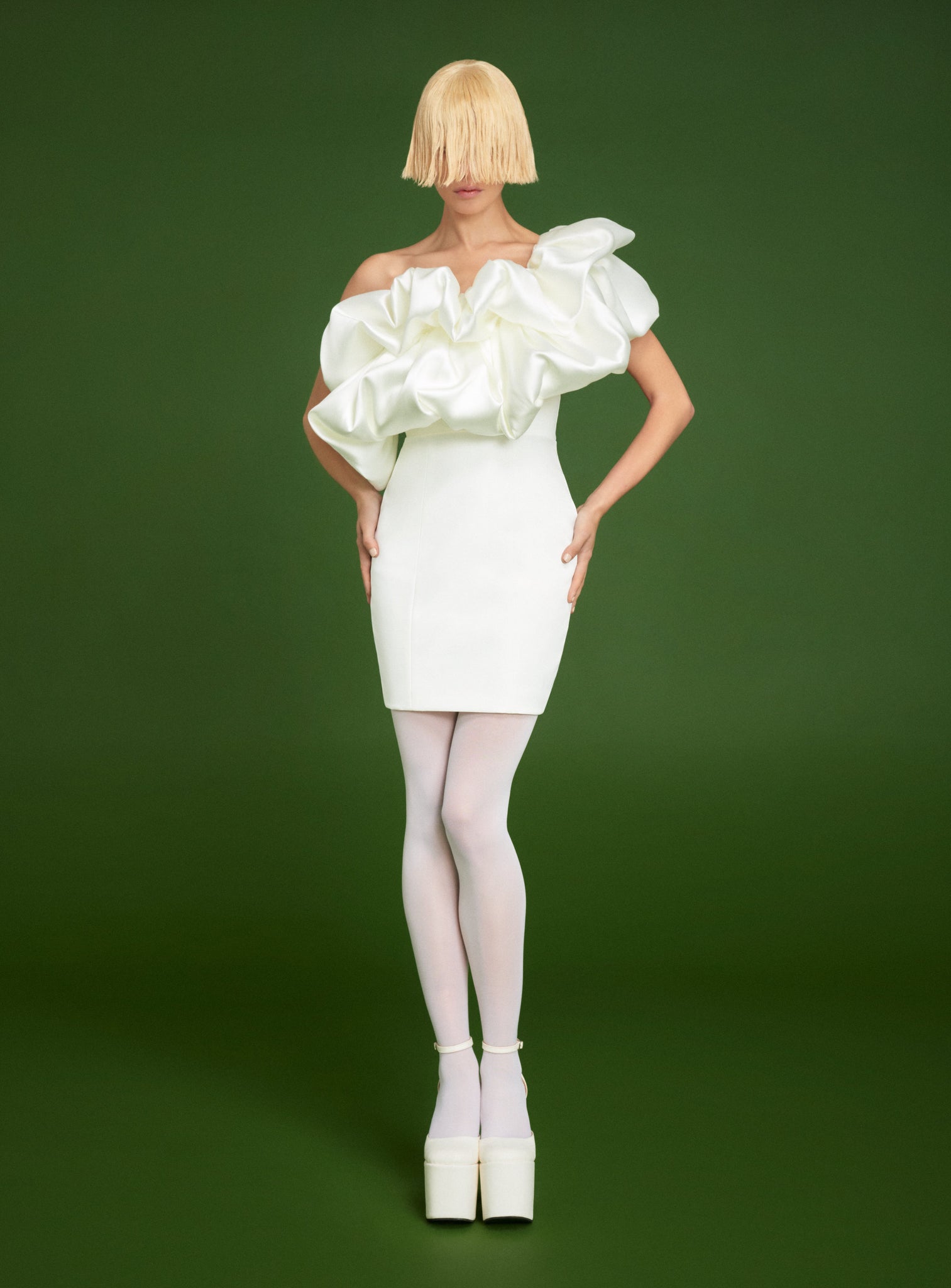 The Finley Mini Dress in Cream