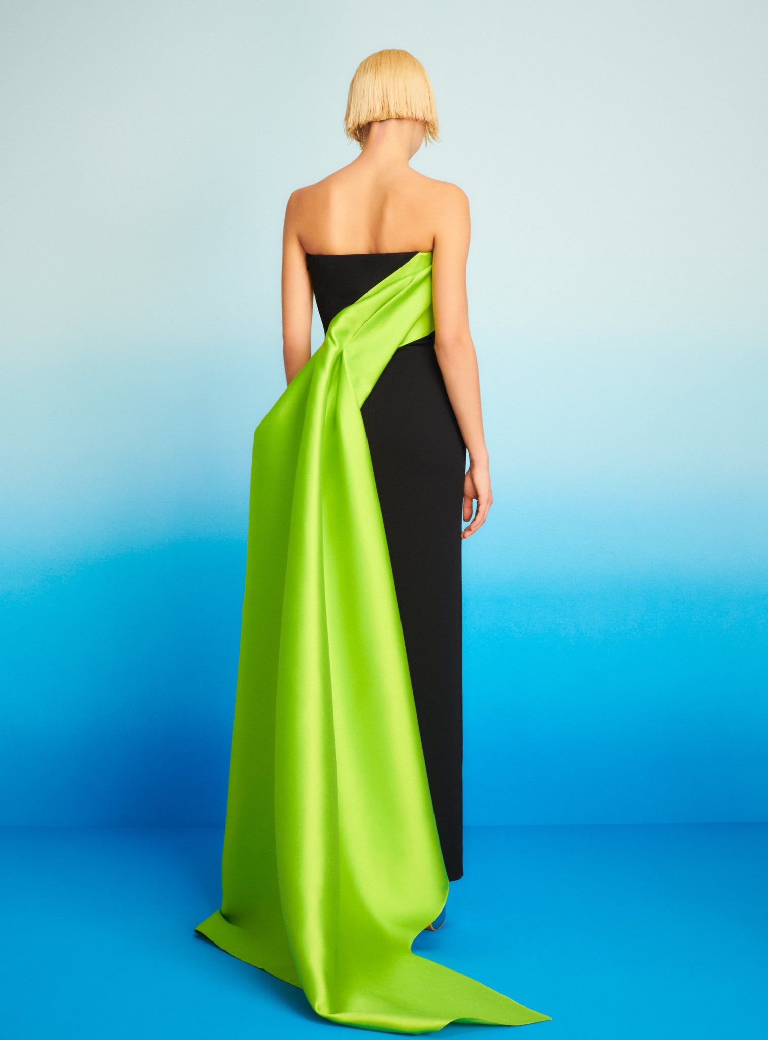 The Kinsley Maxi Dress in Chartreuse & Black