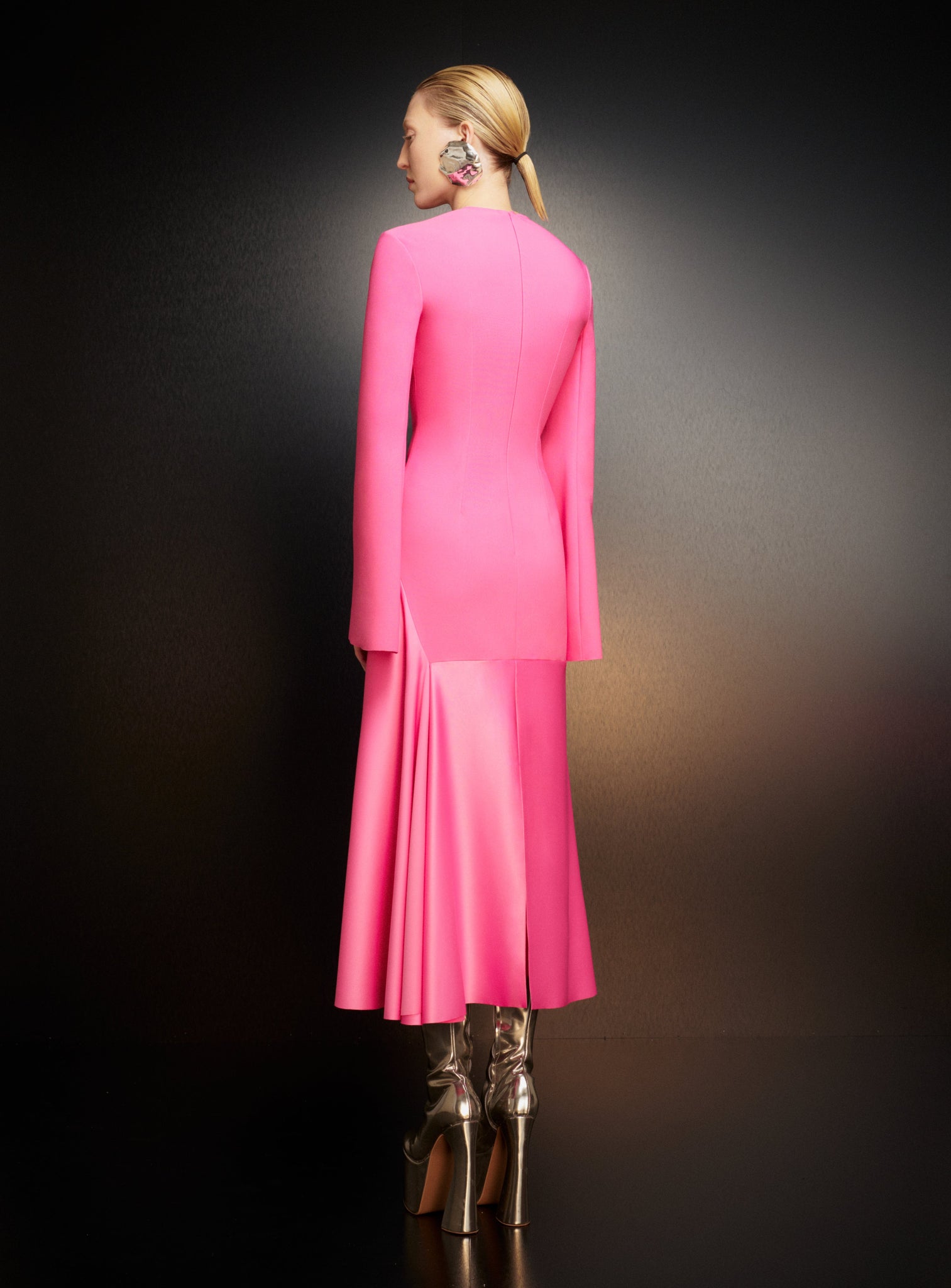 The Gaia Midi Dress in Pink