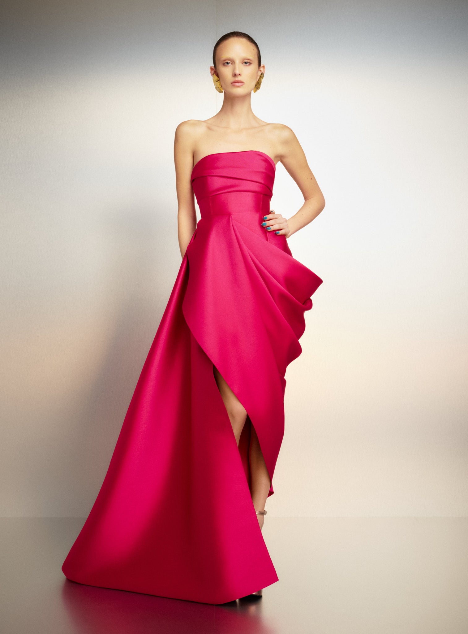 The Raya Midi Dress in Cerise – Solace London US