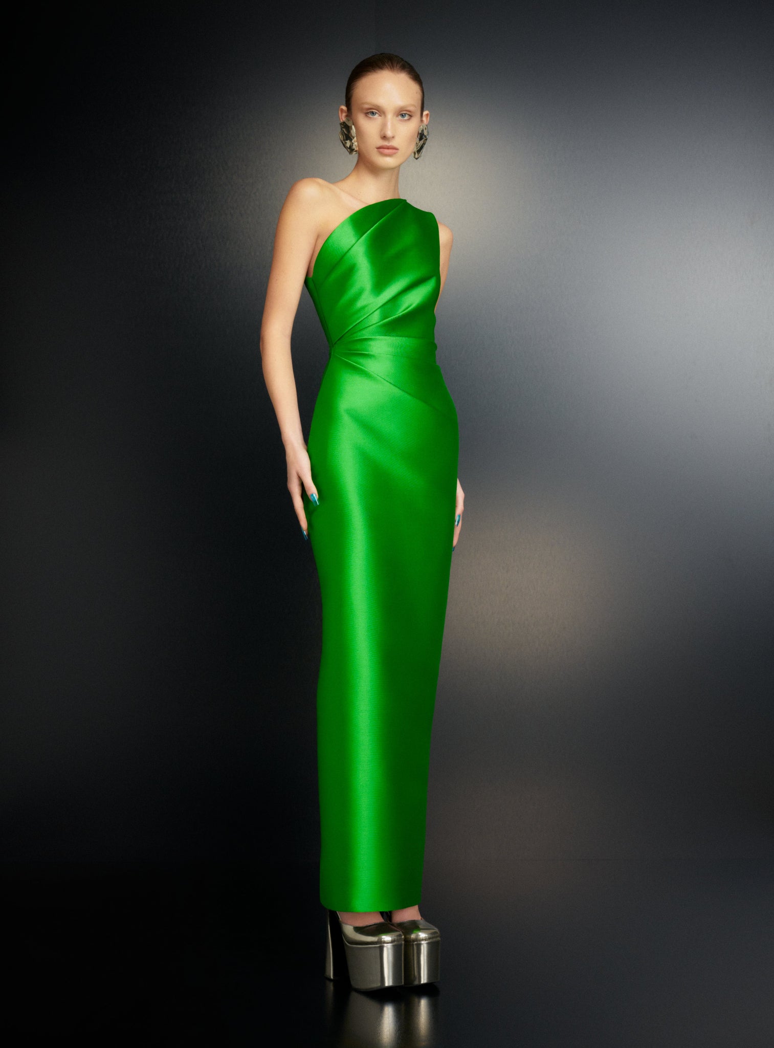 The Kira Maxi Dress in Bright Green