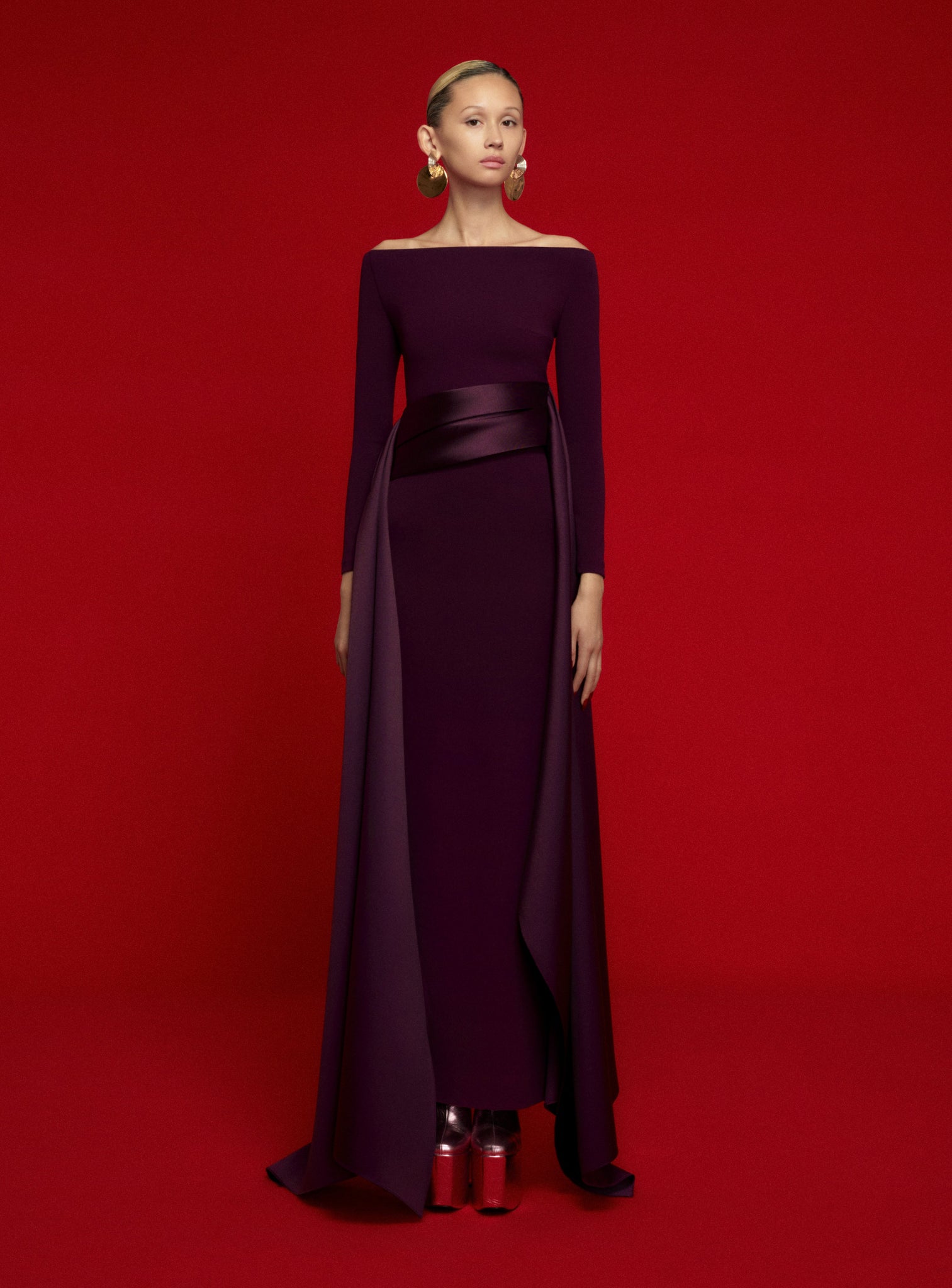 The Irma Maxi Dress in Aubergine