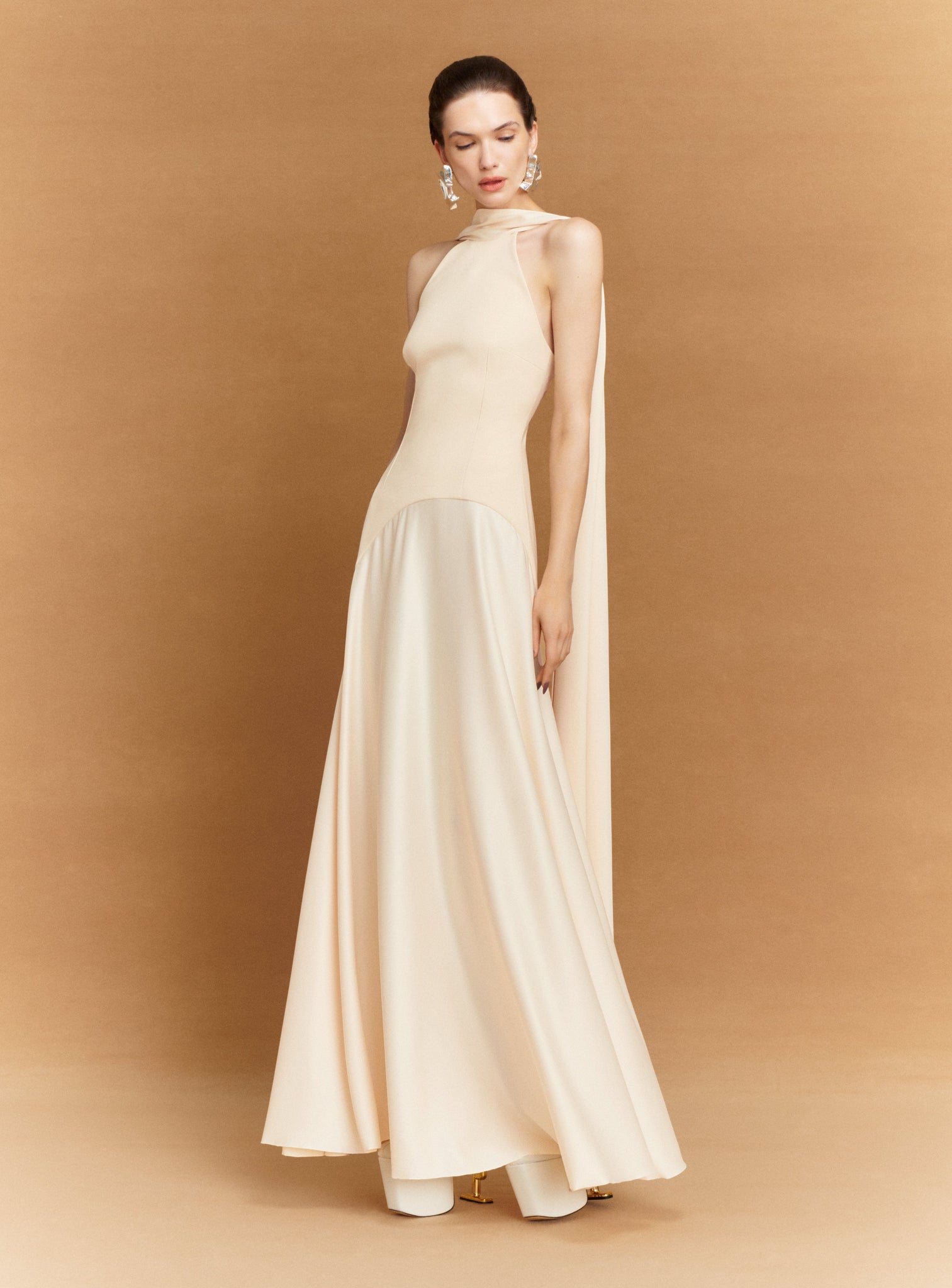 The Cece Maxi Dress in Alabaster