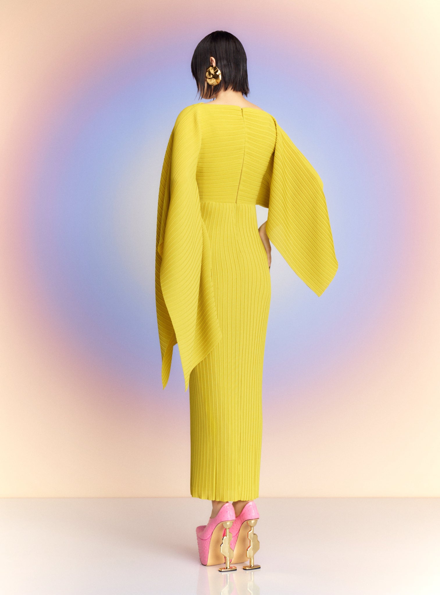 The Adami Maxi Dress in Chartreuse