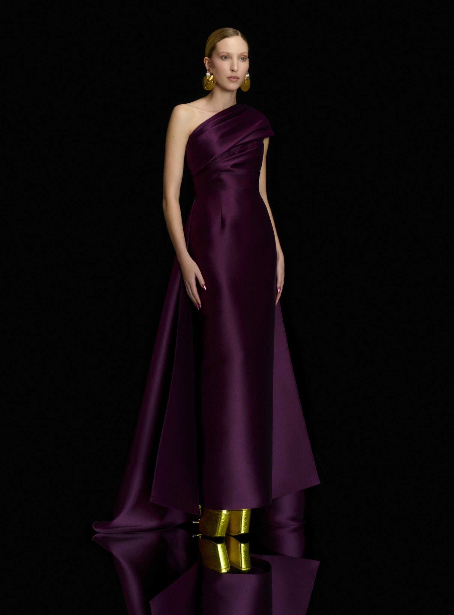 The Alba Maxi Dress in Aubergine