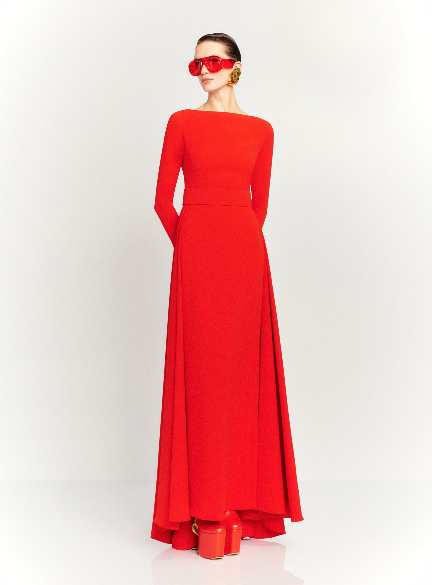 The Shayla Maxi Dress in Red