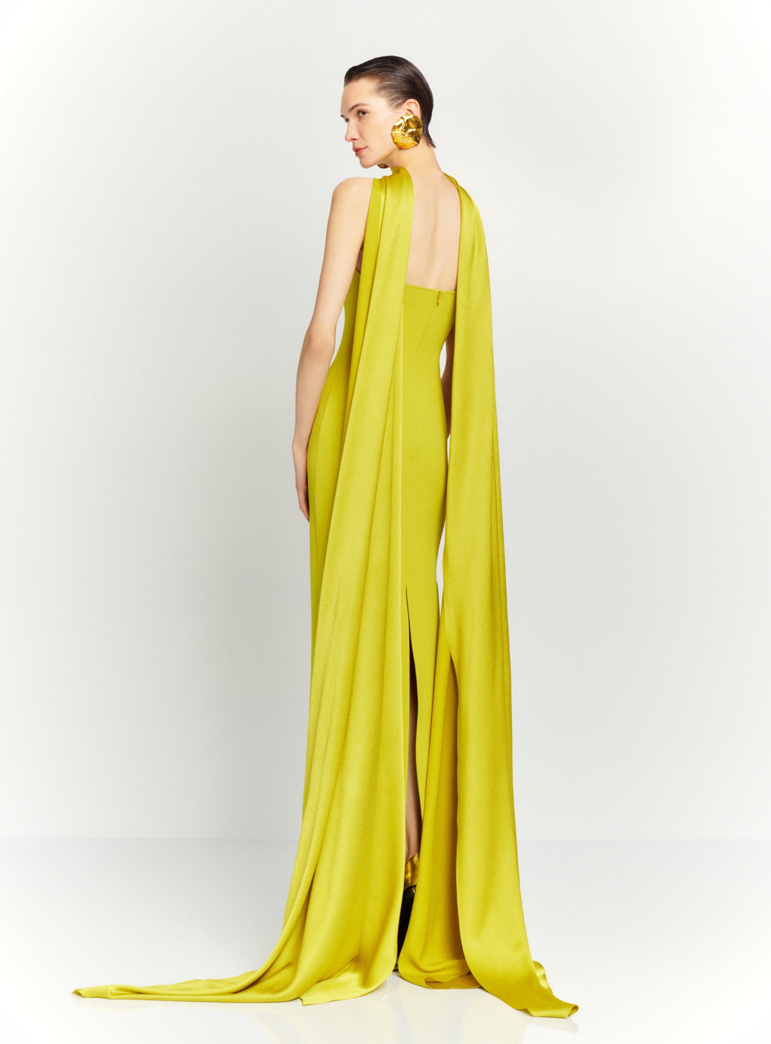 The Ophelia Maxi Dress in Chartreuse