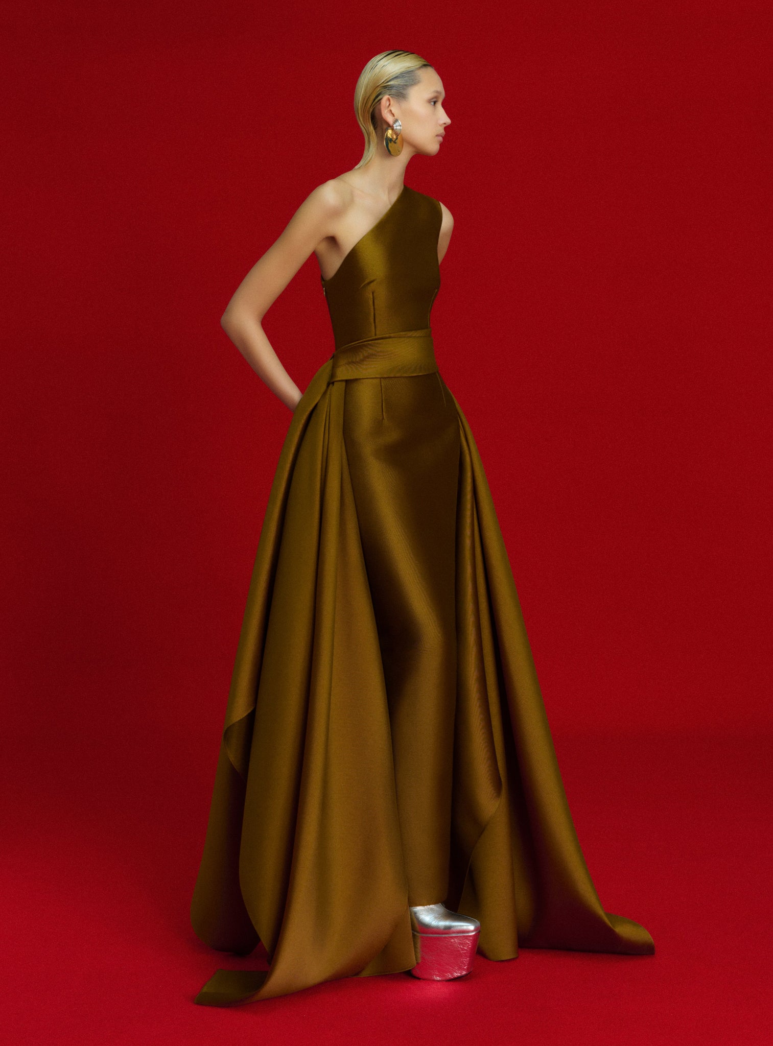 The Charo Maxi Dress in Gold