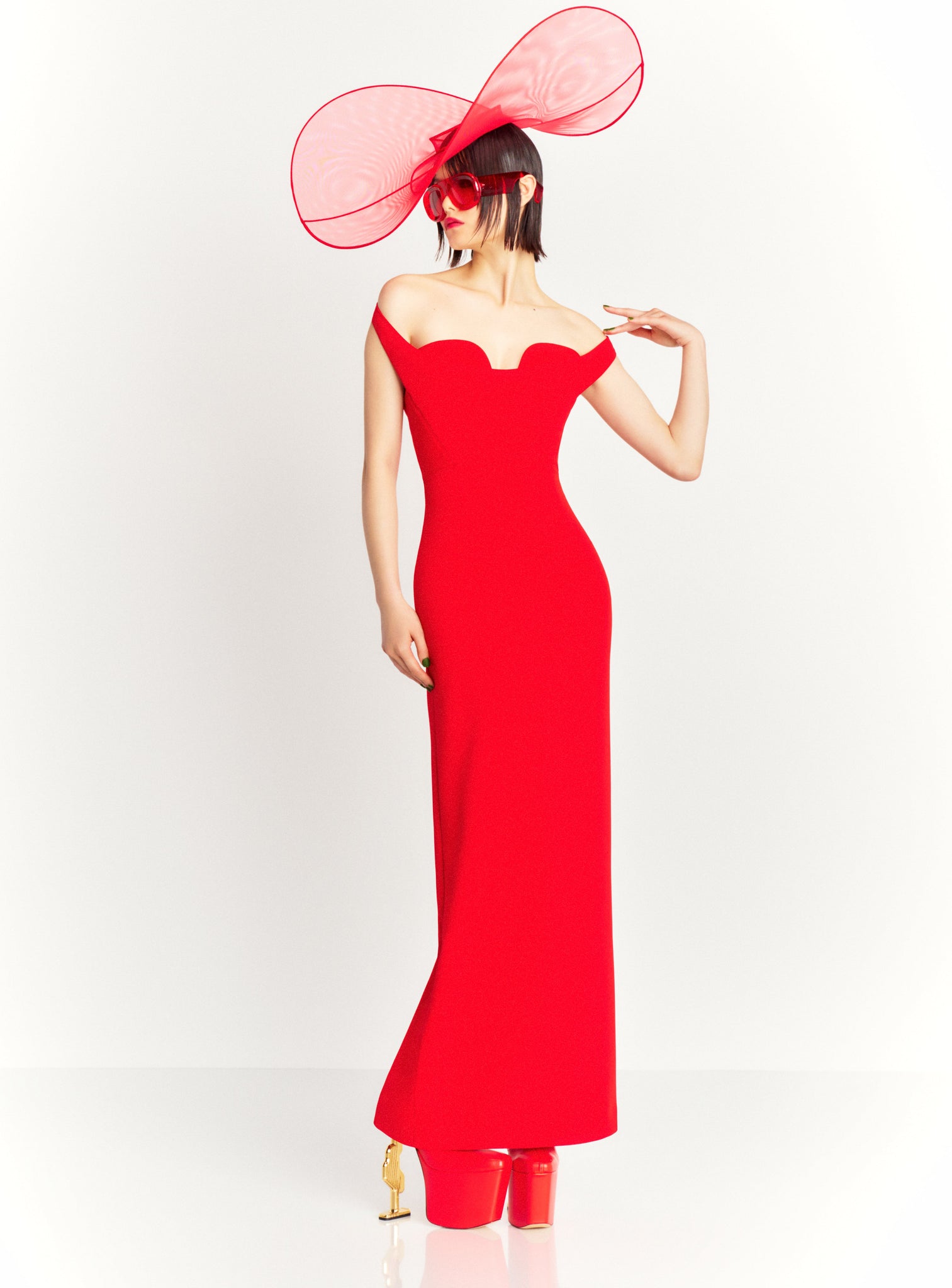 The Serina Maxi Dress in Red