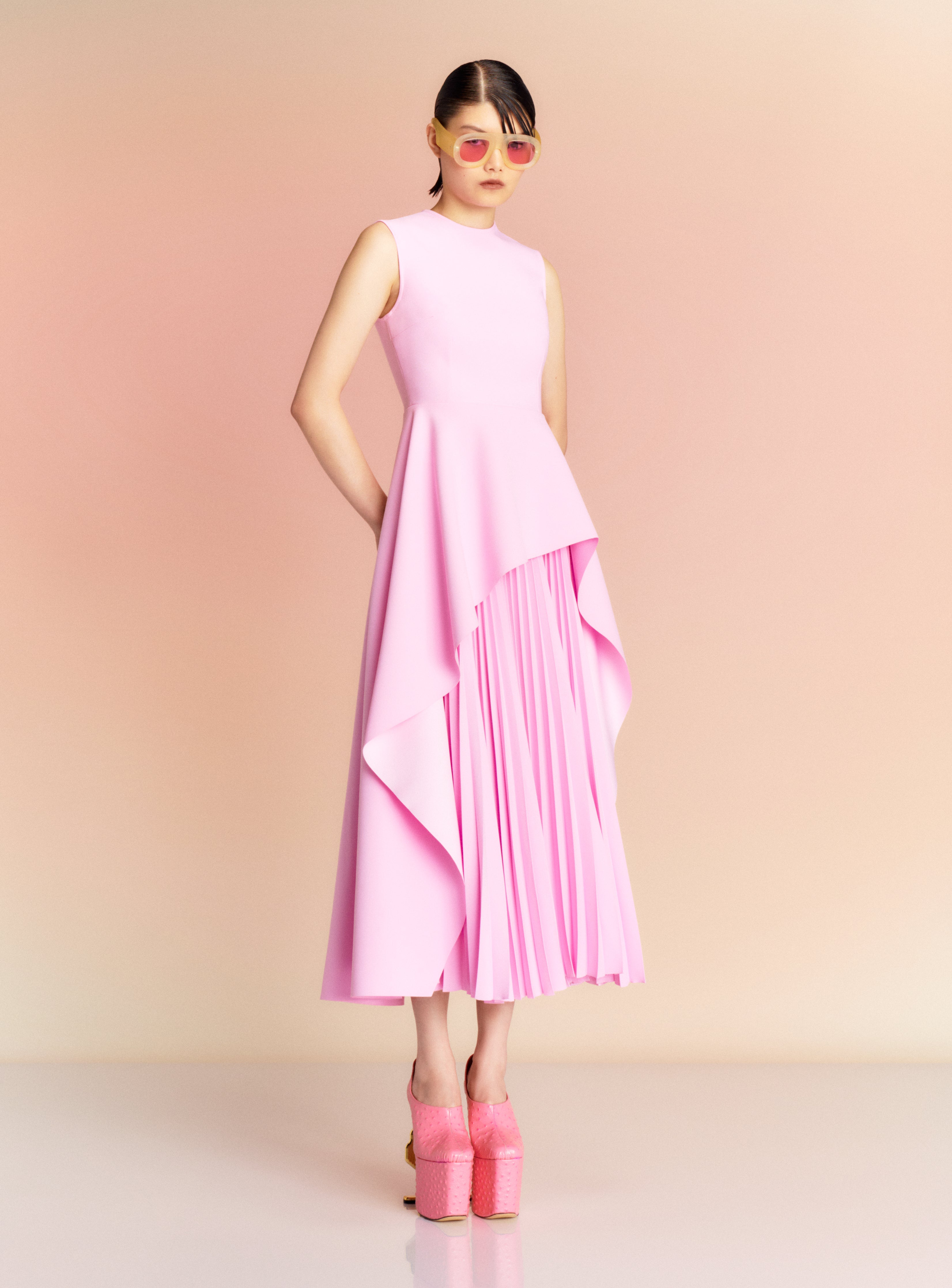 The Severny Midi Dress in Blush – Solace London US