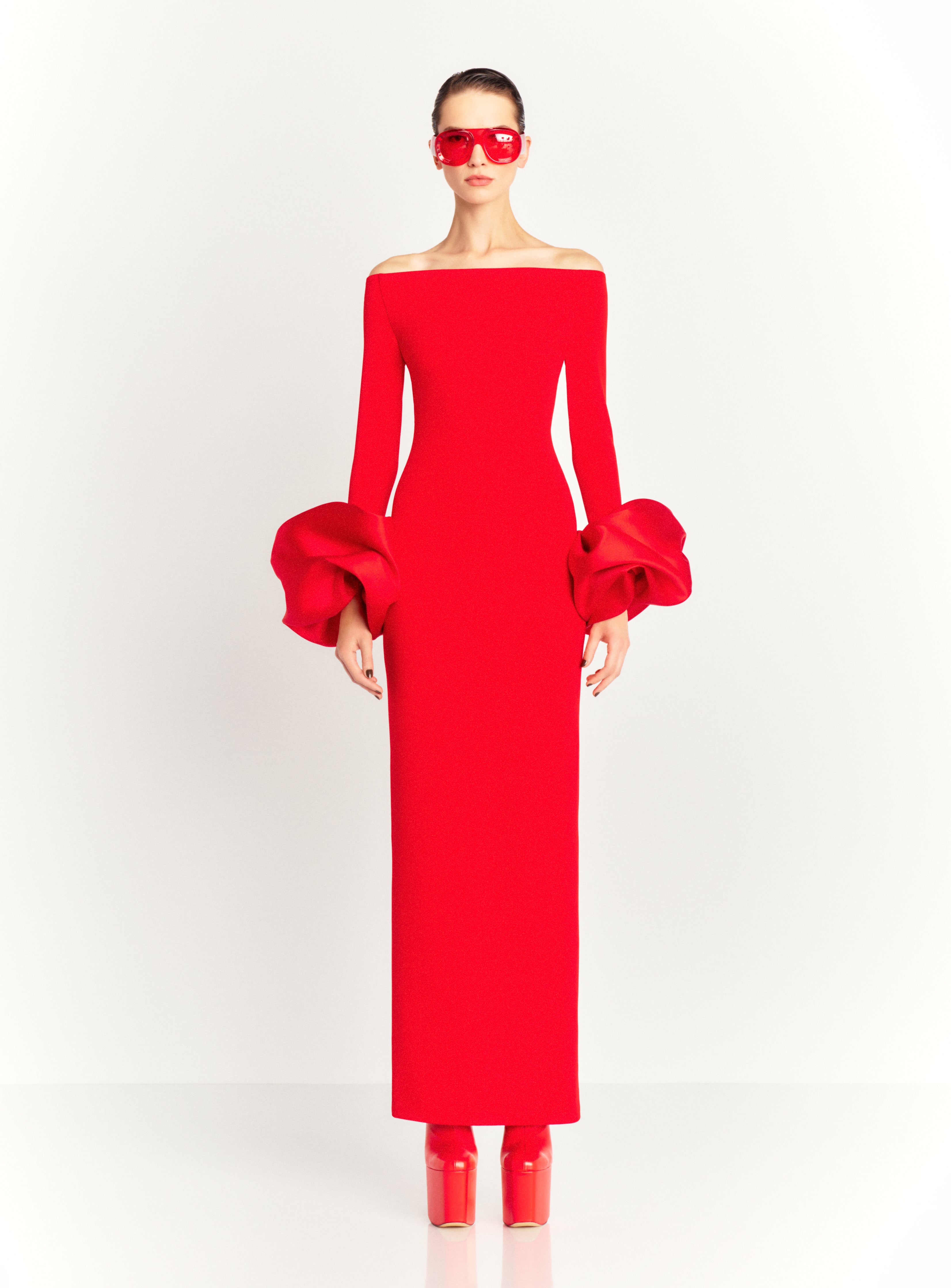 The Talia Maxi Dress in Red – Solace London US