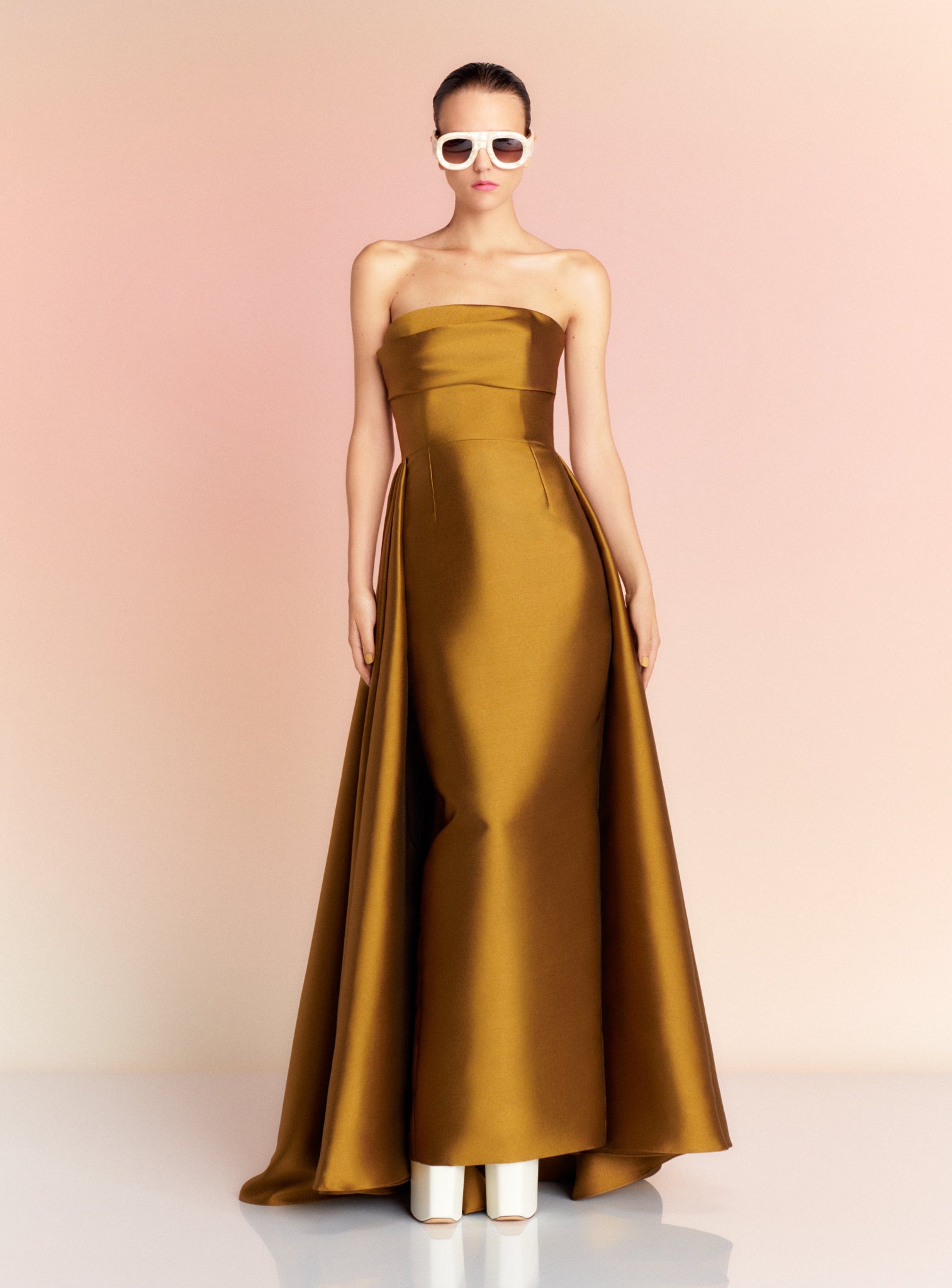 The Tiffany Maxi Dress in Gold