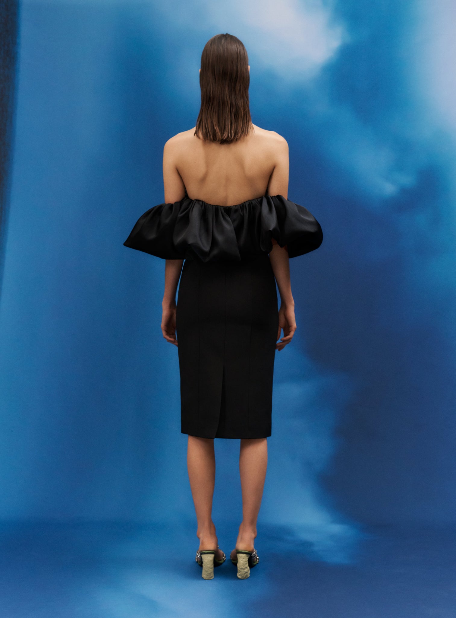 The Raina Midi Dress in Black