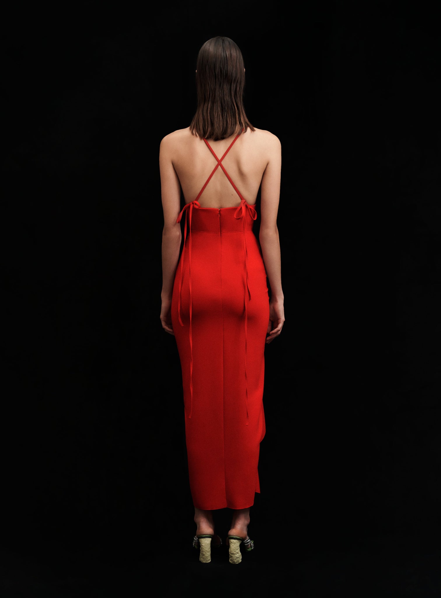 The Cora Midaxi Dress in Red