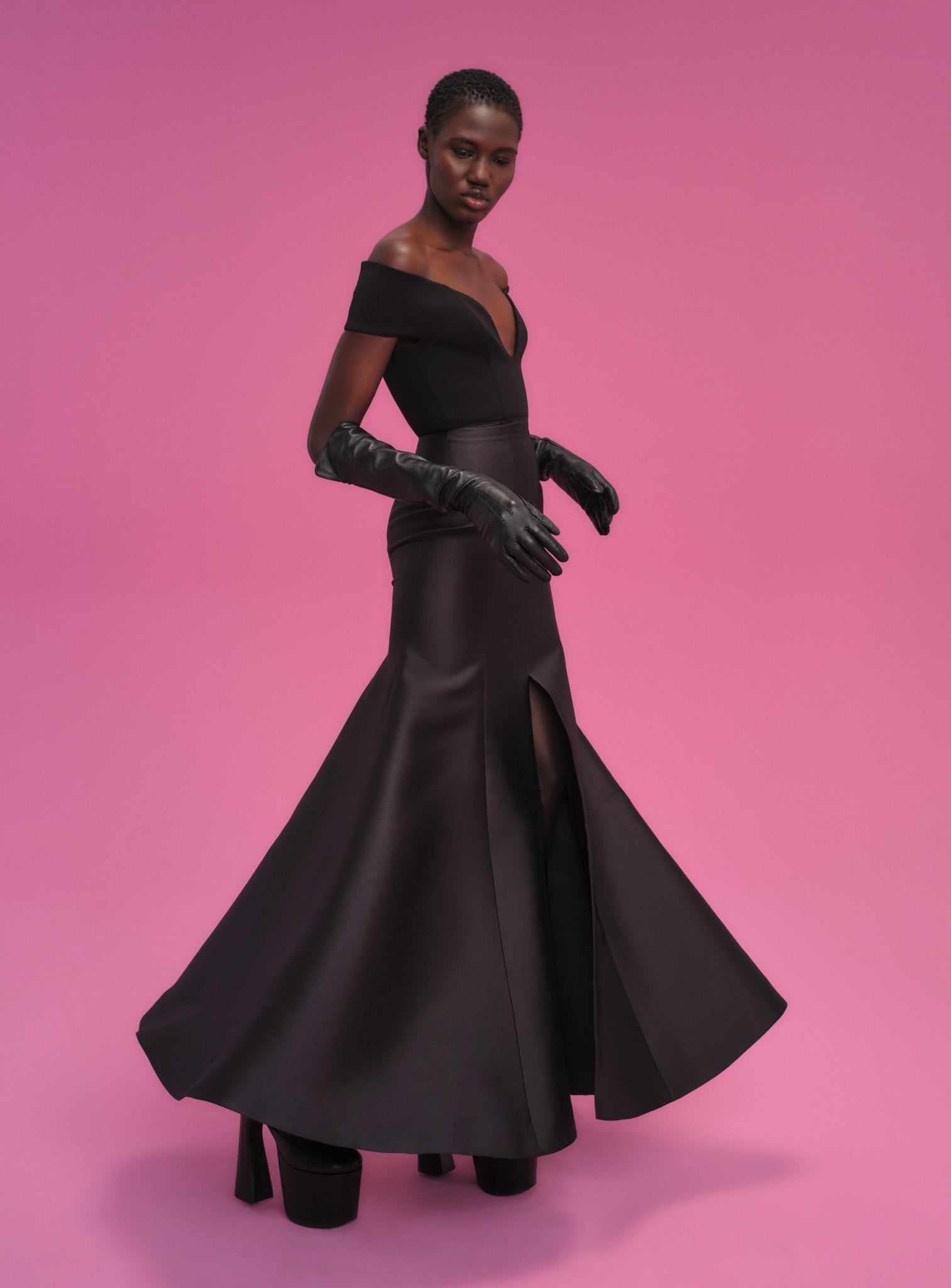 The Leandra Maxi Dress in Black