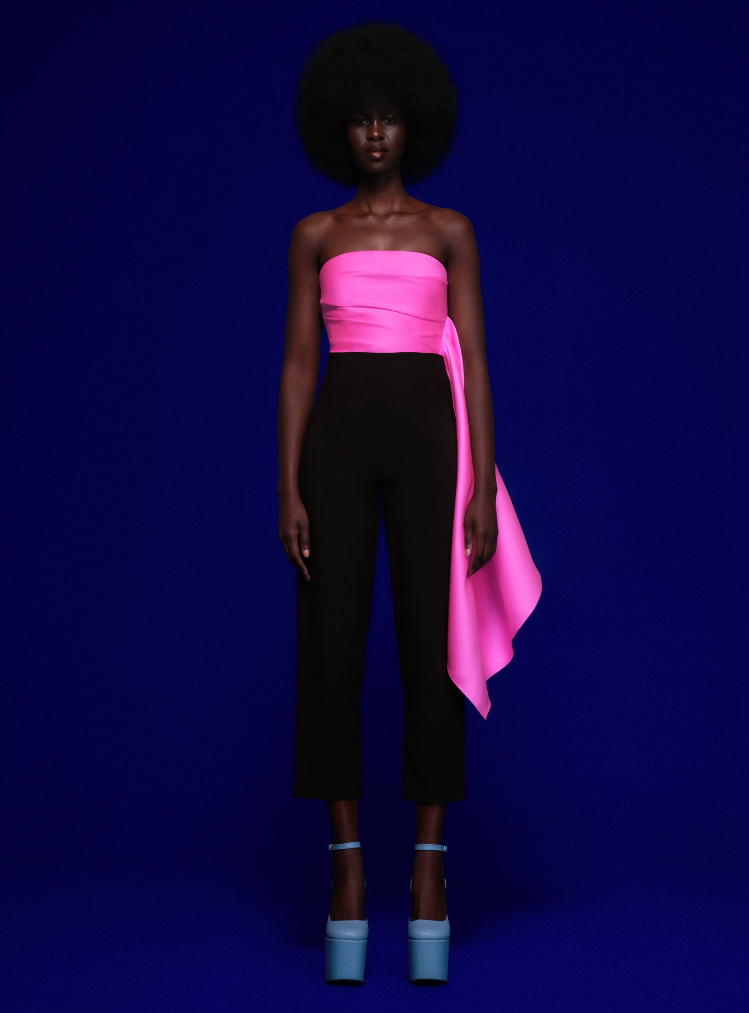 The Arlo Jumpsuit in Hot Pink & Black