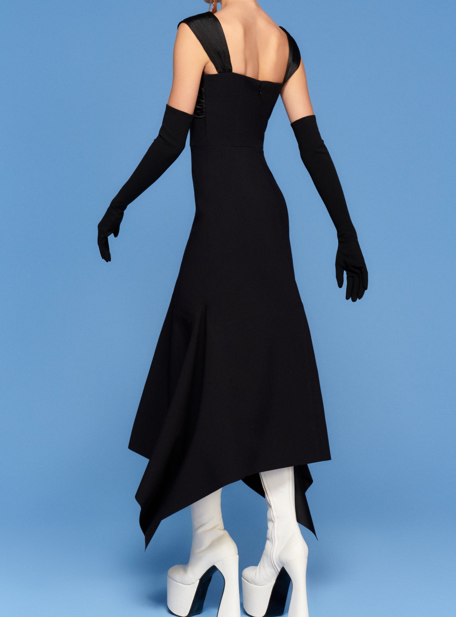 The Dahlia Midi Dress in Black