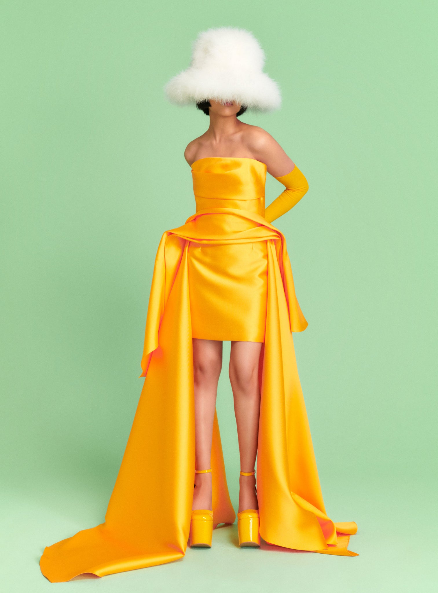 The Sydney Mini Dress in Mustard
