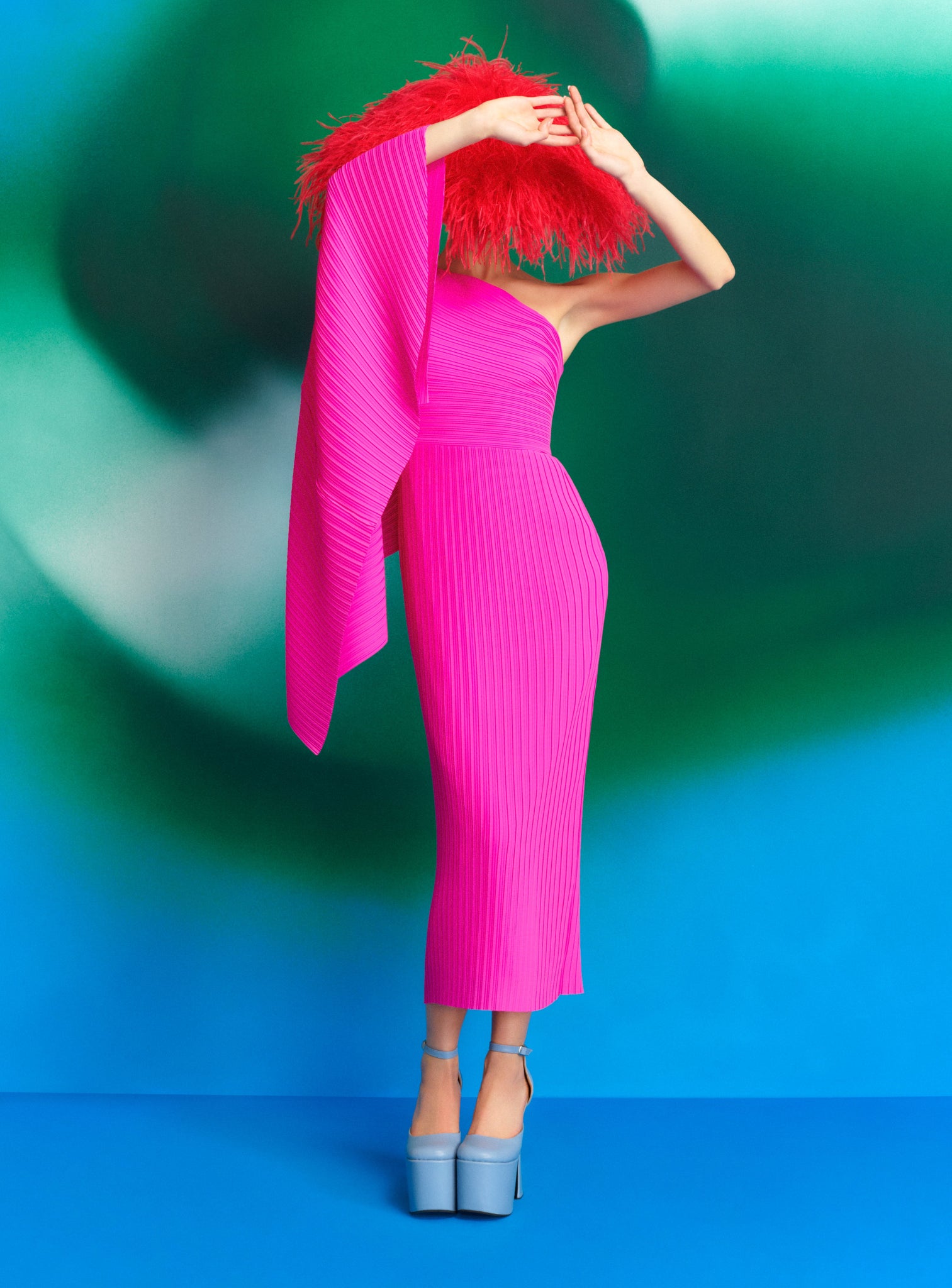 The Monique Maxi Dress in Azure – Solace London US