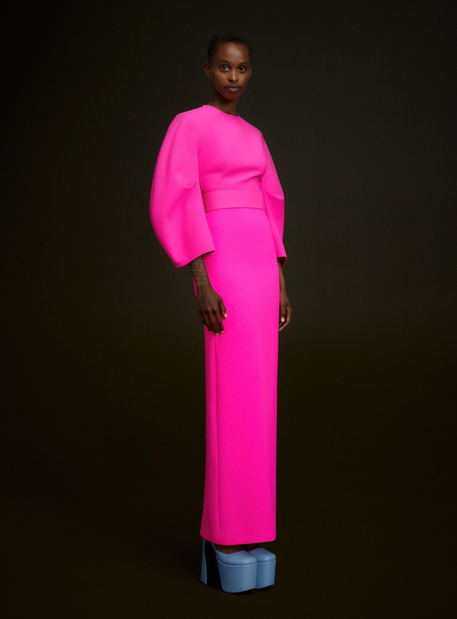 The Allegra Maxi Dress in Hot Pink